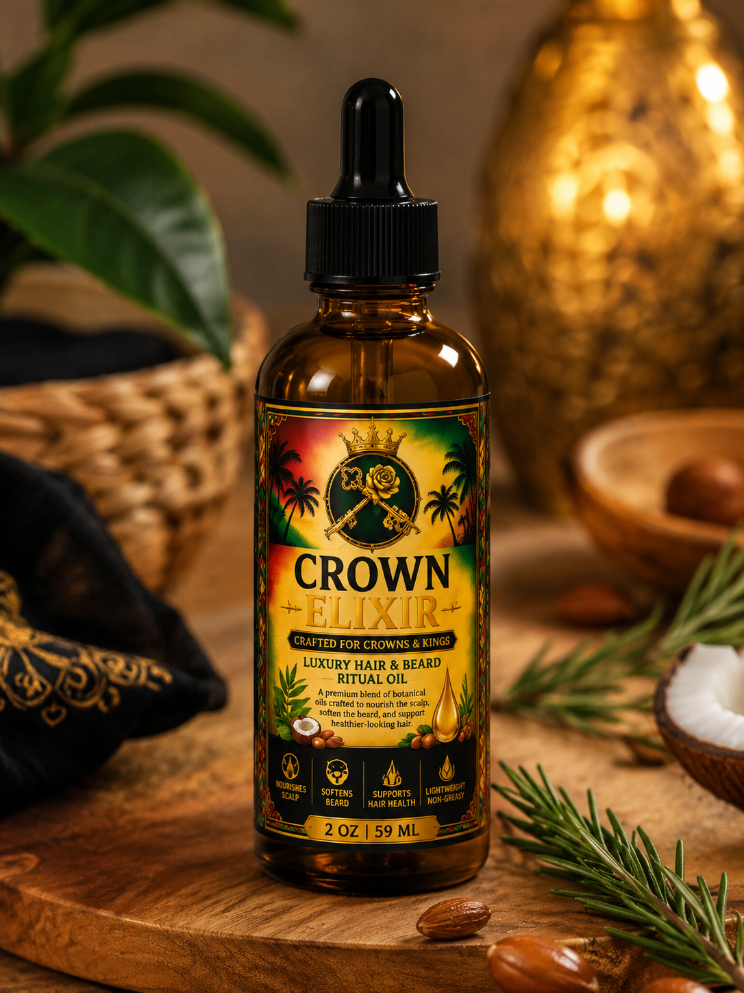 Crown Elixir | Luxury Hair & Beard Ritual Oil